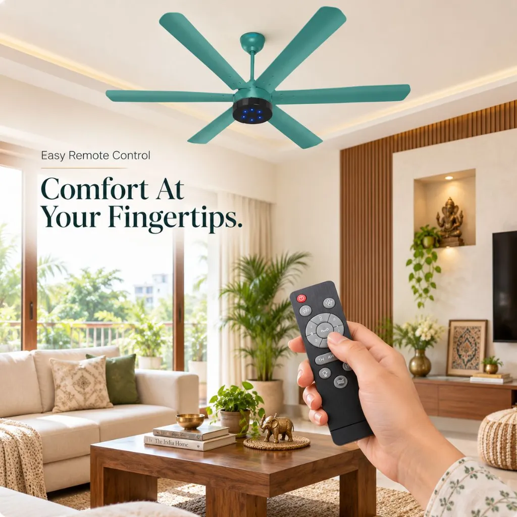 Xuga Jovian F6T Premium 1200mm Ceiling Fan | High SV 6.87 Service Value | 32W Low Power Consumption with 210 CMM Airflow | 6+ Boost Speed Settings | Copper Motor | 5 Years Warranty