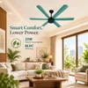 Xuga Jovian F6T-D Premium 1200mm Ceiling Fan | High SV 6.87 Service Value | 32W Low Power Consumption with 210 CMM Airflow | 6+ Boost Speed Settings | Copper Motor | 5-year warranty