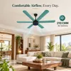 Xuga Jovian F6T-D Premium 1200mm Ceiling Fan | High SV 6.87 Service Value | 32W Low Power Consumption with 210 CMM Airflow | 6+ Boost Speed Settings | Copper Motor | 5-year warranty