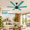 Xuga Jovian F6T-D Premium 1200mm Ceiling Fan | High SV 6.87 Service Value | 32W Low Power Consumption with 210 CMM Airflow | 6+ Boost Speed Settings | Copper Motor | 5-year warranty