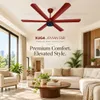Xuga Jovian F6R Premium 1200mm Ceiling Fan | High SV 6.87 Service Value | 32W Low Power Consumption with 210 CMM Airflow | 6+ Boost Speed Settings I 5 Years Warranty