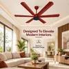 Xuga Jovian F6R Premium 1200mm Ceiling Fan | High SV 6.87 Service Value | 32W Low Power Consumption with 210 CMM Airflow | 6+ Boost Speed Settings I 5 Years Warranty