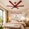Xuga Jovian F6R Premium 1200mm Ceiling Fan | High SV 6.87 Service Value | 32W Low Power Consumption with 210 CMM Airflow | 6+ Boost Speed Settings I 5 Years Warranty