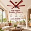 Xuga Jovian F6R Premium 1200mm Ceiling Fan | High SV 6.87 Service Value | 32W Low Power Consumption with 210 CMM Airflow | 6+ Boost Speed Settings I 5 Years Warranty