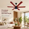 Xuga Jovian F6R-D Premium 1200mm Ceiling Fan | High SV 6.87 Service Value | 32W Low Power Consumption with 210 CMM Airflow | 6+ Boost Speed Settings I 5 Years Warranty