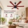 Xuga Jovian F6R-D Premium 1200mm Ceiling Fan | High SV 6.87 Service Value | 32W Low Power Consumption with 210 CMM Airflow | 6+ Boost Speed Settings I 5 Years Warranty