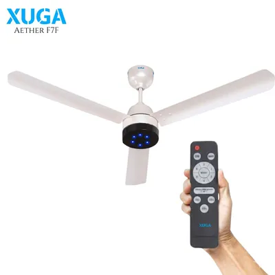 Xuga Aether F7F 3-Blade BLDC Ceiling Fan | 1200mm Sweep | 380 RPM High-Speed Motor | 220 CMM Air Delivery | Energy Saving 28W with 6+ Boost Speeds & Low THD