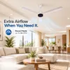 Xuga Aether F7F 3-Blade BLDC Ceiling Fan | 1200mm Sweep | 380 RPM High-Speed Motor | 220 CMM Air Delivery | Energy Saving 28W with 6+ Boost Speeds & Low THD | Copper Motor | 5 Years Warranty