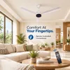 Xuga Aether F7F 3-Blade BLDC Ceiling Fan | 1200mm Sweep | 380 RPM High-Speed Motor | 220 CMM Air Delivery | Energy Saving 28W with 6+ Boost Speeds & Low THD | Copper Motor | 5 Years Warranty