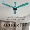 Xuga Aether F7T 3-Blade BLDC Ceiling Fan | 1200mm Sweep | 380 RPM High-Speed Motor | 220 CMM Air Delivery | Energy Saving 28W with 6+ Boost Speeds & Low THD