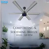 XUGA Jovian F6G 1200mm High-Speed Ceiling Fan | 210 CMM Airflow | 320 RPM Motor | 6+Boost Speed Settings