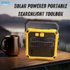 Xuga XBD03 Solar LED Toolbox - 6000K Daylight, IP65 Waterproof, USB Rechargeable Lithium Tool Box with Switch Light