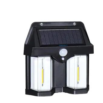 Cybernautt VEX SL10 Solar LED Wall Light, 1500lm Warm White 3000K, 1800mAh Battery with 120° Motion Sensor for Outdoor Garden Fence