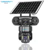 Cybernautt X10A-W Triple Lens Security Camera, WiFi PTZ Outdoor Camera with Human Tracking, Color Night Vision, Siren, IP66 Waterproof, 128G SD Card Support