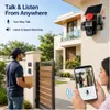 Cybernautt X10U-W Triple Lens Solar WiFi Camera,  PTZ Outdoor Security Camera with Dual Spotlight, 360° Coverage, Human Detection, Color Night Vision, Waterproof