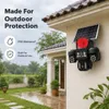 Cybernautt X10U-W Triple Lens Solar WiFi Camera,  PTZ Outdoor Security Camera with Dual Spotlight, 360° Coverage, Human Detection, Color Night Vision, Waterproof