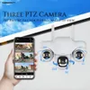 Cybernawutt Z18C Triple Lens Security Camera – 6MP  WiFi Outdoor with Night Vision & PIR Detection