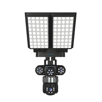 Cybernautt X16L 18MP Triple Lens Solar PTZ Camera, Outdoor Wireless Security with Color Night Vision, 2-Way Audio, Siren Alarm, IP66