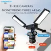 Cybernautt X16L 18MP Triple Lens Solar PTZ Camera, Outdoor Wireless Security with Color Night Vision, 2-Way Audio, Siren Alarm, IP66