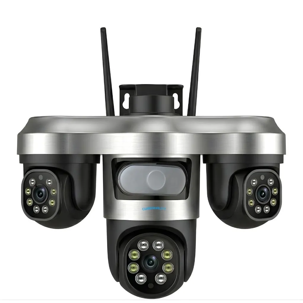 Cybernautt K18U 4G Sim Camera, 18MP Triple Lens Mobile operated Outdoor Security Camera with AI Human Detection, Dual Light & Full Color Night Vision, Two-Way Talk, No WiFi Required