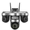 Cybernautt Z18U 18MP WiFi Security Camera, AI Human Detection, Triple-Lens, Full-Color Night Vision, Two-Way Audio, Waterproof Outdoor Surveillance
