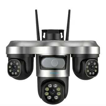 Cybernautt Z18U 18MP WiFi Security Camera, AI Human Detection, Triple-Lens, Full-Color Night Vision, Two-Way Audio, Waterproof Outdoor Surveillance