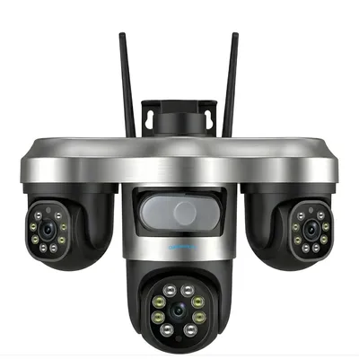 Cybernautt Z18U 18MP WiFi Security Camera, AI Human Detection, Triple-Lens, Full-Color Night Vision, Two-Way Audio, Waterproof Outdoor Surveillance
