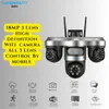 Cybernautt Z18U 18MP WiFi Security Camera, AI Human Detection, Triple-Lens, Full-Color Night Vision, Two-Way Audio, Waterproof Outdoor Surveillance