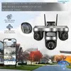 Cybernautt Z18U 18MP WiFi Security Camera, AI Human Detection, Triple-Lens, Full-Color Night Vision, Two-Way Audio, Waterproof Outdoor Surveillance