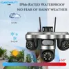 Cybernautt Z18U 18MP WiFi Security Camera, AI Human Detection, Triple-Lens, Full-Color Night Vision, Two-Way Audio, Waterproof Outdoor Surveillance