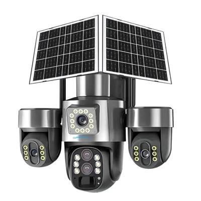 Cybernautt X18F Wireless 4G Outdoor Camera - 18MP Dual Solar Powered, 10X optical Zoom, Pan/Tilt, Two-Way Audio, AI Motion Detection , All 3 lens mobile operated