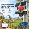 Cybernautt X18G 4G Solar Security Camera Outdoor, 4 Lenses 16MP Ultra HD, 360° Coverage Wireless, AI Human Detection, Dual-Light Full Color Night Vision, 16000mAh Battery, 2-Way Audio