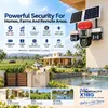 Cybernautt X18G 4G Solar Security Camera Outdoor, 4 Lenses 16MP Ultra HD, 360° Coverage Wireless, AI Human Detection, Dual-Light Full Color Night Vision, 16000mAh Battery, 2-Way Audio