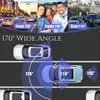 Cybernautt A3J Triple Lens Dash Cam | 3 Channel WiFi Car Camera with Infrared Night Vision & 170° Wide Angle | 3-Inch IPS Screen