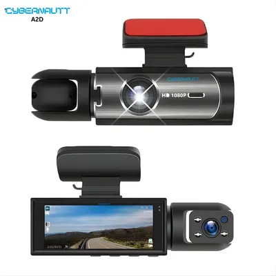 Cybernautt A2D Dual Dash Cam with WiFi & Night Vision, 3.16 Inch IPS Screen 140° Wide Angle 2 Channel Car Camera Recorder, G-Sensor, Loop Recording