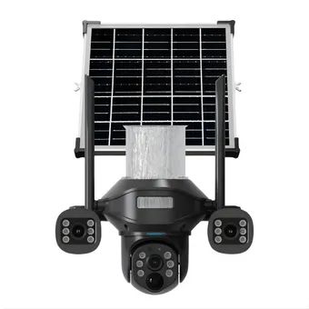 Cybernautt X11U-V1 18MP 3 Lens PTZ Solar 4G Sim Outdoor CCTV Camera with 3 View | 360° | Night Vision | Motion Detection | 2 Way Audio | Use Airtel 4G Sim