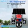 Cybernautt X11T-W Triple-Lens Wifi Solar Security Camera with Three 4MP Lenses, 1080P Full HD Video, 350° Pan and 90° Tilt Coverage, Wire-Free Solar-Powered Operation, Built-In Siren and Two-Way Audio