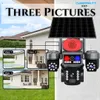 Cybernautt X11T-W Triple-Lens Wifi Solar Security Camera with Three 4MP Lenses, 1080P Full HD Video, 350° Pan and 90° Tilt Coverage, Wire-Free Solar-Powered Operation, Built-In Siren and Two-Way Audio