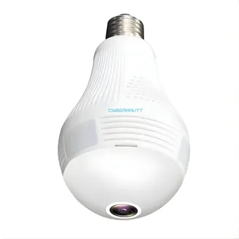 Cybernautt V3B 3MP Bulb WiFi Camera – 1080P E27 Hidden Security Camera, Dual-Light Night Vision, 2.4GHz Remote Access