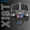 Cybernautt X18T 4G Solar Security Camera Outdoor, 18MP Triple Lens Pan-Tilt 4G LTE Cellular Camera with 12000mAh Battery, 355° PTZ,  Two-Way Audio, Storage Cloud/SD Card , All lens Mobile controlled
