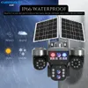 Cybernautt X18T 4G Solar Security Camera Outdoor, 18MP Triple Lens Pan-Tilt 4G LTE Cellular Camera with 12000mAh Battery, 355° PTZ,  Two-Way Audio, Storage Cloud/SD Card , All lens Mobile controlled