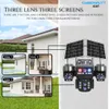 Cybernautt X18T 4G Solar Security Camera Outdoor, 18MP Triple Lens Pan-Tilt 4G LTE Cellular Camera with 12000mAh Battery, 355° PTZ,  Two-Way Audio, Storage Cloud/SD Card , All lens Mobile controlled