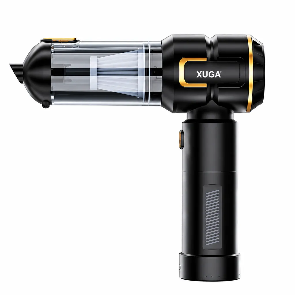 XUGA Torq 17000Pa Cordless Car Vacuum Cleaner | 3 Speed Wireless Handheld Vacuum with 7800mAh Battery, LED Light, Power Bank & 10 Attachments | High Power Car Cleaning Vacuum