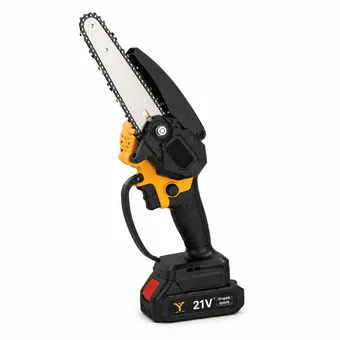 Cybernautt FM Cordless Chainsaw 21V | 6.5 Inch Mini Electric Chain Saw CNFX-CS-6 | Portable Battery Operated Wood Cutter Machine | 2 Batteries & Charger | Handheld Chainsaw for Wood Cutting, Gardening, Tree Trimming