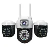 Cybernautt Z6B Triple Lens 12MP Smart WiFi Security Camera, 355° Pan & 90° Tilt, Dual-Light Full Color Night Vision, IP66 Weatherproof, 2-Way Audio, AP Hotspot, Outdoor/Indoor Pan-Tilt Camera with 4MP+4MP+4MP