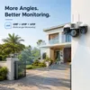 Cybernautt Z6B Triple Lens 12MP Smart WiFi Security Camera, 355° Pan & 90° Tilt, Dual-Light Full Color Night Vision, IP66 Weatherproof, 2-Way Audio, AP Hotspot, Outdoor/Indoor Pan-Tilt Camera with 4MP+4MP+4MP