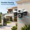Cybernautt Z6B Triple Lens 12MP Smart WiFi Security Camera, 355° Pan & 90° Tilt, Dual-Light Full Color Night Vision, IP66 Weatherproof, 2-Way Audio, AP Hotspot, Outdoor/Indoor Pan-Tilt Camera with 4MP+4MP+4MP