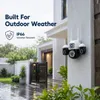Cybernautt Z6B Triple Lens 12MP Smart WiFi Security Camera, 355° Pan & 90° Tilt, Dual-Light Full Color Night Vision, IP66 Weatherproof, 2-Way Audio, AP Hotspot, Outdoor/Indoor Pan-Tilt Camera with 4MP+4MP+4MP