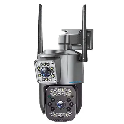 Cybernautt Z4D 4MP Wi-Fi CCTV Camera, 2 Lenses with 3 Views, Best Security Camera with Pan-Tilt & AI Human Detection, Color Night Vision, Two-Way Audio, Motion Alerts, App Remote Viewing, Supports 128GB & Cloud Storage