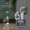 Cybernautt Z4D 4MP Wi-Fi CCTV Camera, 2 Lenses with 3 Views, Best Security Camera with Pan-Tilt & AI Human Detection, Color Night Vision, Two-Way Audio, Motion Alerts, App Remote Viewing, Supports 128GB & Cloud Storage